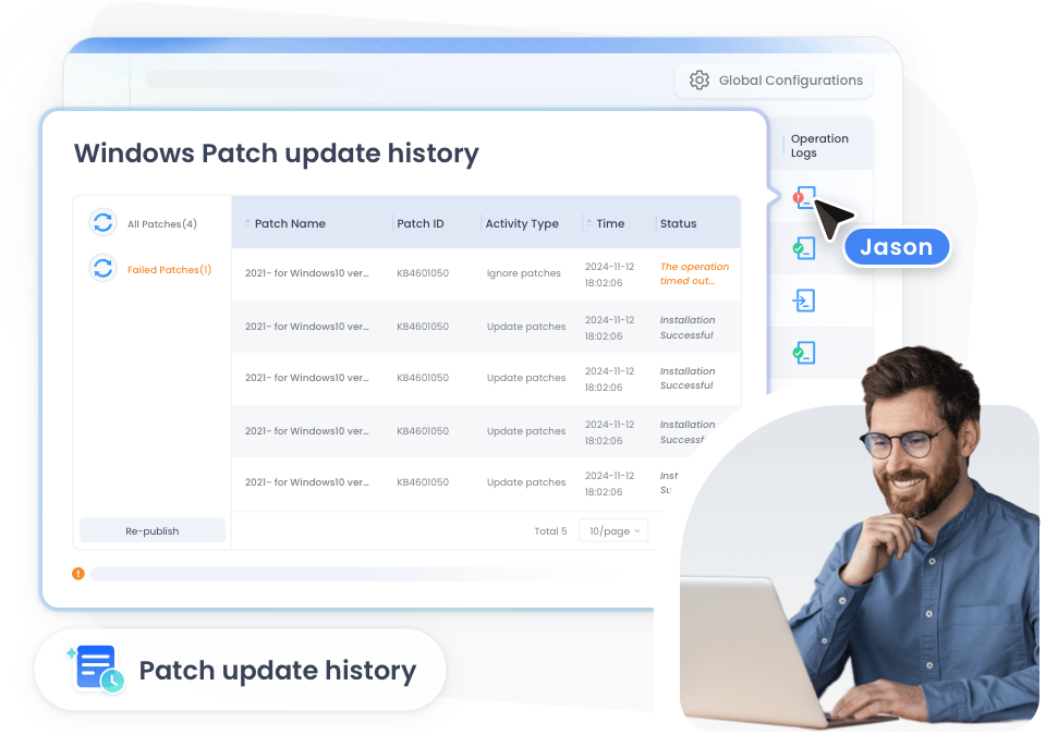 View devices patch history with AirDroid Business