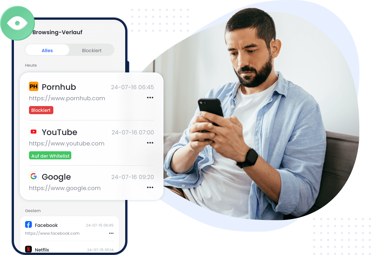 AirDroid Parental Control kann den Browserverlauf überwachen