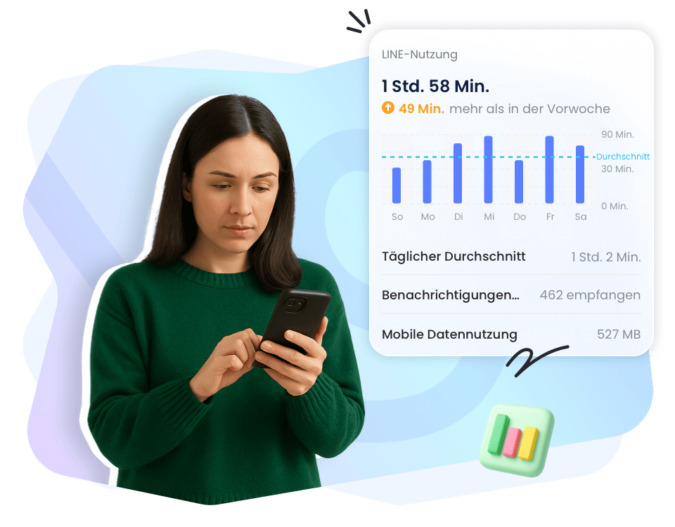 Die Aktivität auf LINE aus der Ferne überwachen