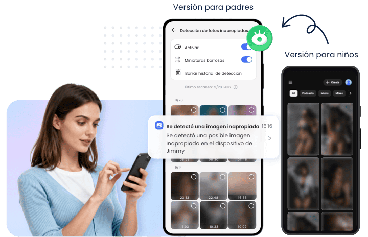 Detección de imágenes inapropiadas.