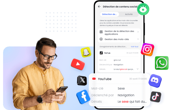 Surveiller les applications de réseaux sociaux par mots-clés