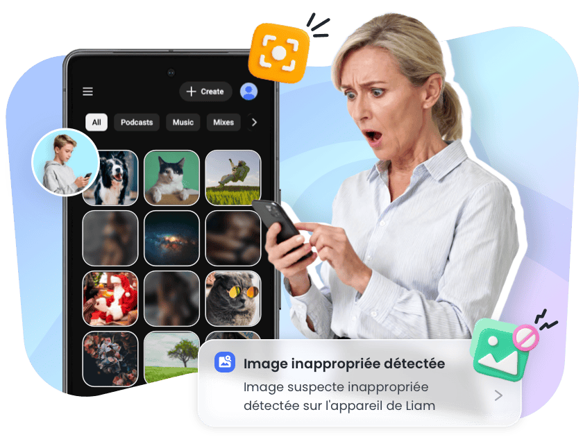 Utilisez AirDroid Parental Control pour détecter des images inappropriées