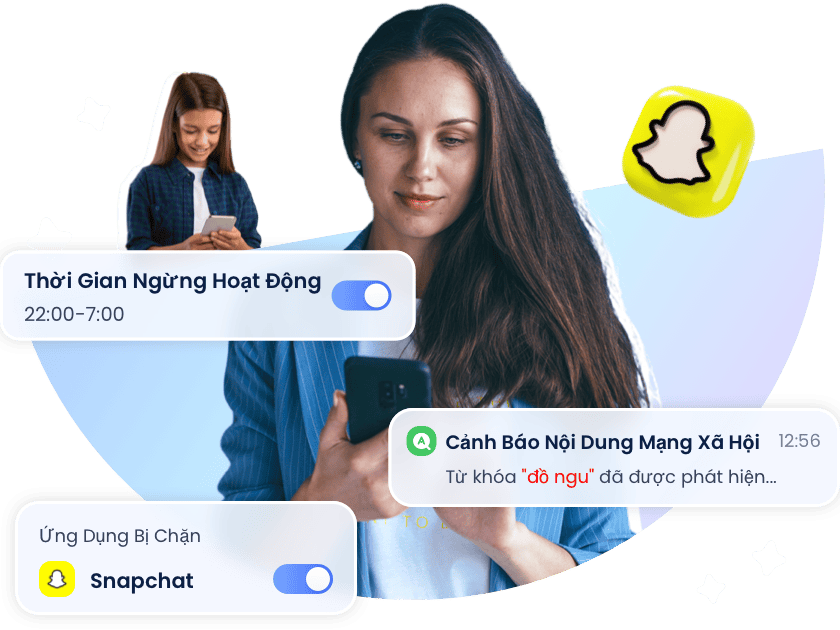 luôn cập nhật các hoạt động Snapchat của con