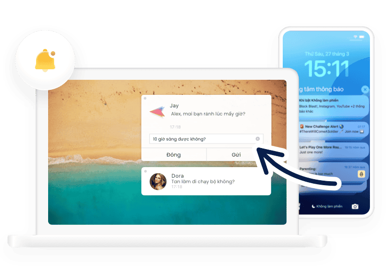 AirDroid Personal Notification management-remotely manage and access notifications on Android. 